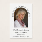 Elegant Memorial Funeral Photo Prayer Card
