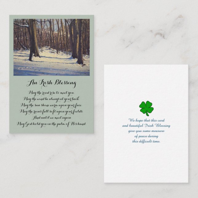 Elegant Memorial Funeral Sympathy Card (Front/Back)