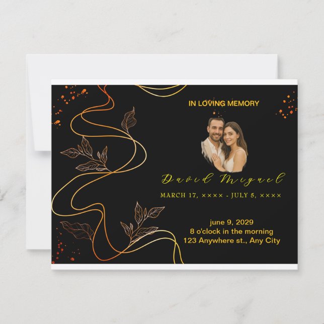 Elegant Memorial Keepsake - Minimalist Loving Card (Front)