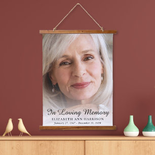 Elegant Memorial Photo Hanging Tapestry