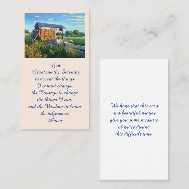 Elegant Memorial Remembrance Funeral Card (Front/Back)