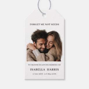 Elegant Memorial Seed Packet Design Gift Tags