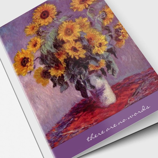 Elegant Memorial Sunflowers Condolence Sympathy Card (Sunflowers Bereavement Memorial Sympathy Card)