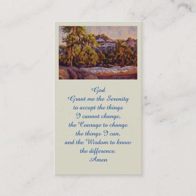 Elegant Memorial Watercolor Painting Card (Front)