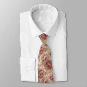 Elegant Men Gifts Peonies Tie