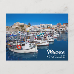 Elegant Menorca Port of Ciutadella Postcard