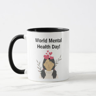 Elegant Mental Health Coffee one day at a time Mug