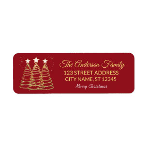 Elegant Merry & Bright Tree Lights Red and Gold