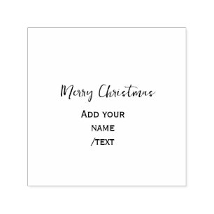 Elegant merry Christmas add text modern simple Self-inking Stamp