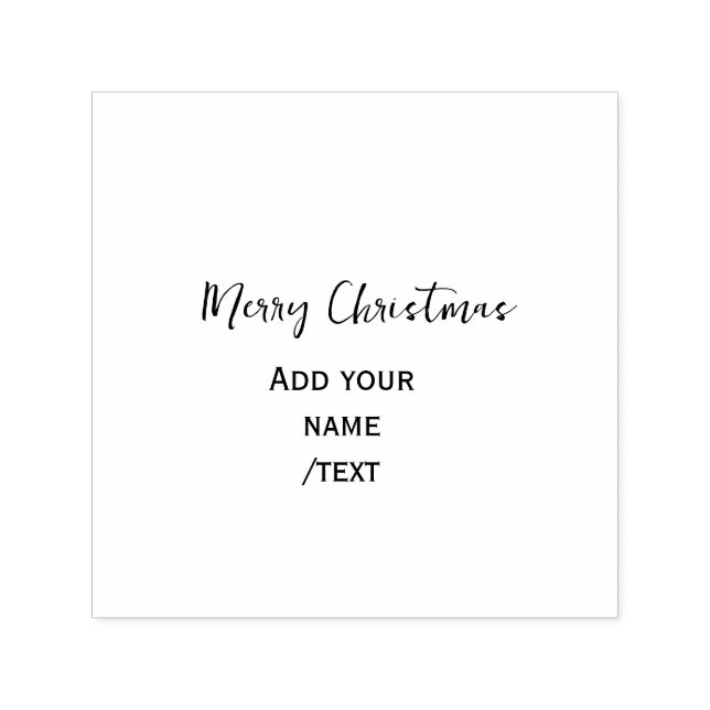 Elegant merry Christmas add text modern simple  Self-inking Stamp (Design)