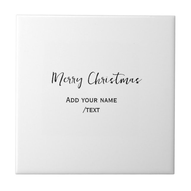 Elegant merry Christmas add text modern simple  Tile (Front)