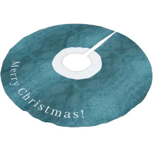 Elegant Merry Christmas Brushed Polyester Tree Skirt