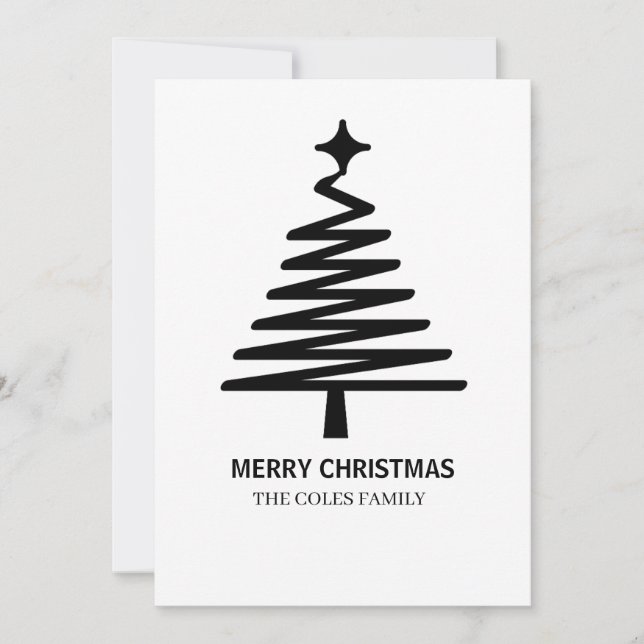 Elegant Merry Christmas Card (Front)