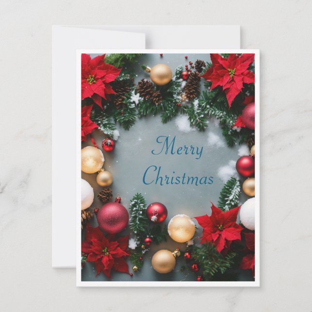 Elegant Merry Christmas Card (Front)