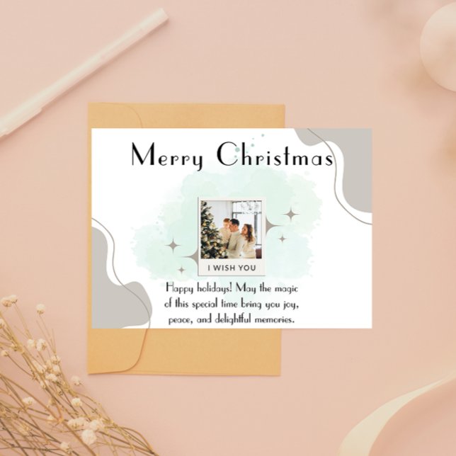 Elegant Merry Christmas Card Template (Elegant Merry Christmas Card Template)