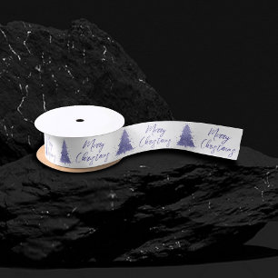Elegant Merry Christmas   Charming Purple Tree Satin Ribbon