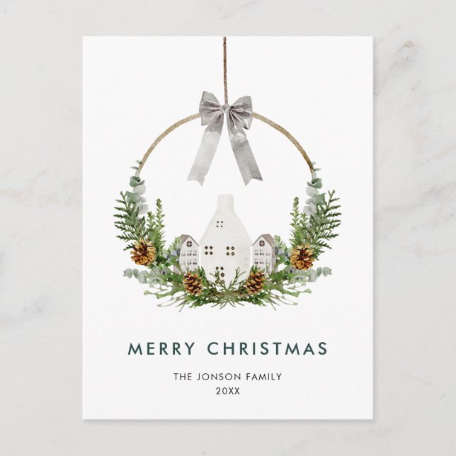 Elegant Merry Christmas Composition Company Postcard (Front)