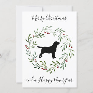 Elegant Merry Christmas Dog Holiday Party Invitation