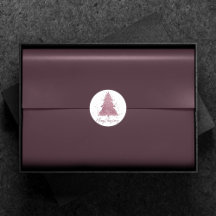 Elegant Merry Christmas | Dusty Mauve Pink Tree