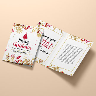Elegant merry christmas festive with snowflakes holiday card