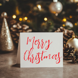 Elegant Merry Christmas Folded Greeting Card