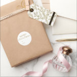 Elegant Merry Christmas Gift Name Classic Round Sticker<br><div class="desc">Elegant gold "Merry Christmas" custom to and from names gift Classic Round Sticker.</div>