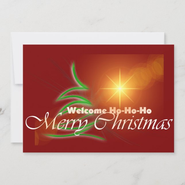 Elegant Merry Christmas Holiday Card (Front)