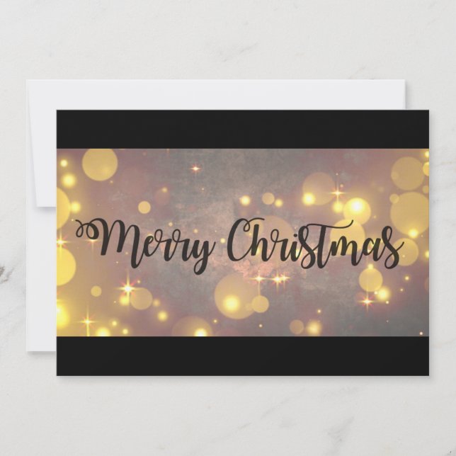 Elegant Merry Christmas Holiday Card (Front)