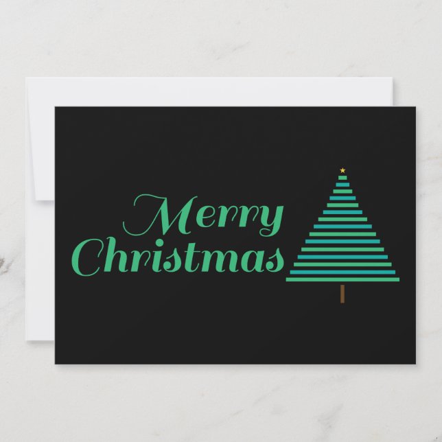 Elegant Merry Christmas Holiday Card (Front)