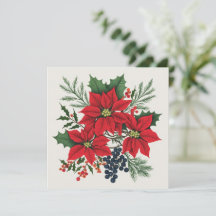 Elegant Merry Christmas Holiday Greeting Card