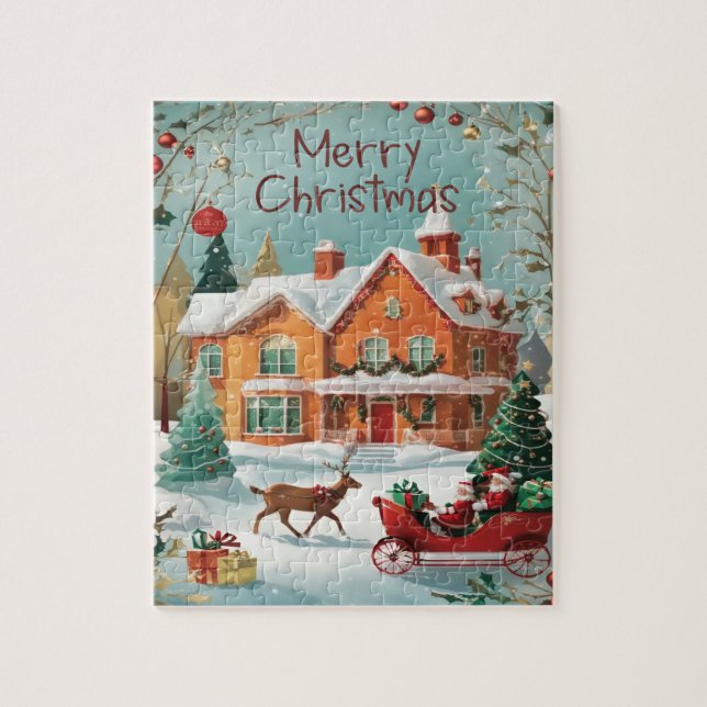 Elegant Merry Christmas  Jigsaw Puzzle (Vertical)