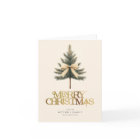 Elegant Merry Christmas Pine Tree Bow Family