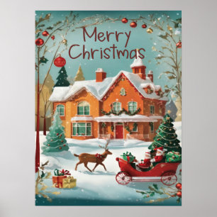 Elegant Merry Christmas Poster