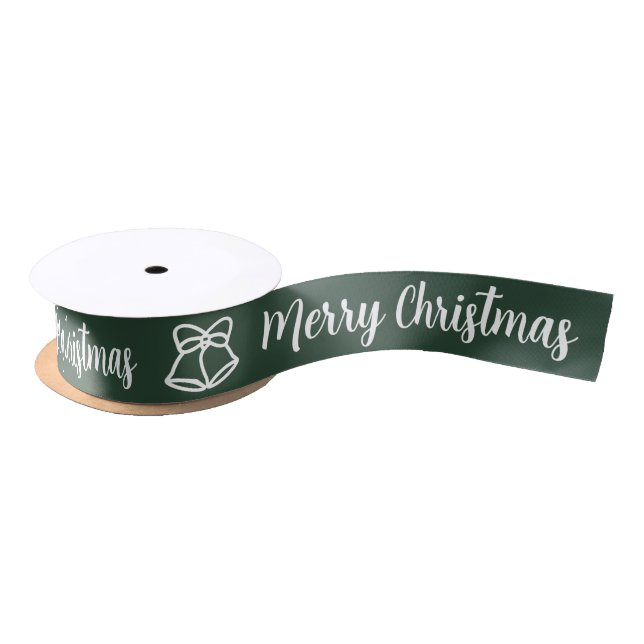 Elegant "Merry Christmas" Satin Ribbon (Spool)