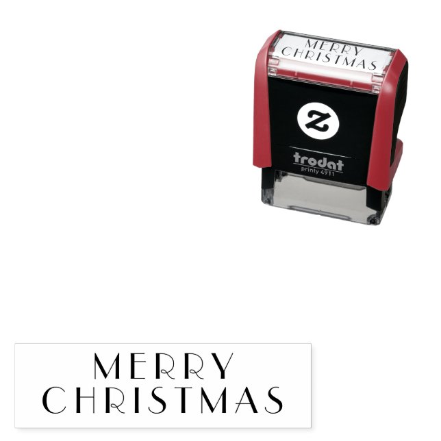Elegant Merry Christmas Self-inking Stamp (In Situ)