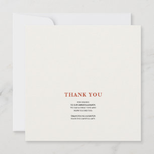 Elegant Merry Christmas Thank You Card