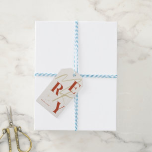 Elegant Merry Christmas Typography Gift Tags
