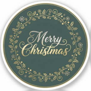 Elegant Merry Christmas Wreath