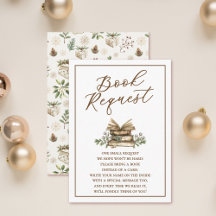 Elegant Merry Little Baby Shower Book Request