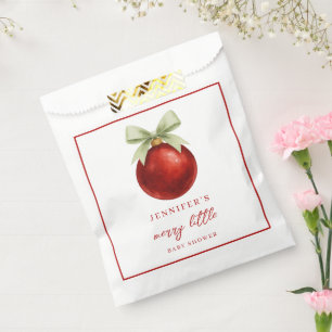Elegant Merry Little Christmas Baby Shower Favour Bags