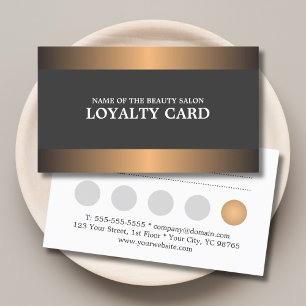 Elegant Metal Copper Salon Loyalty Card