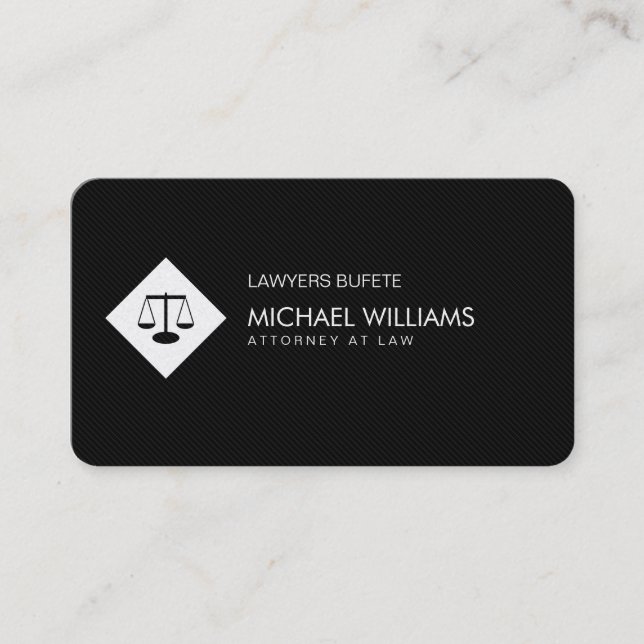 ELEGANT METAL PLATA PROFESSIONAL LAWYER BUSINESS CARD (Front)