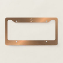 Elegant Metallic Bronze Monogram Mens