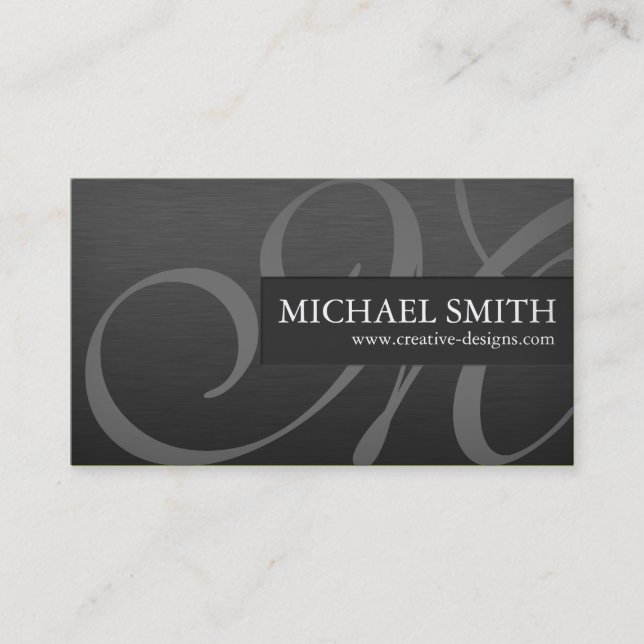 Elegant Metallic Business Card (Front)