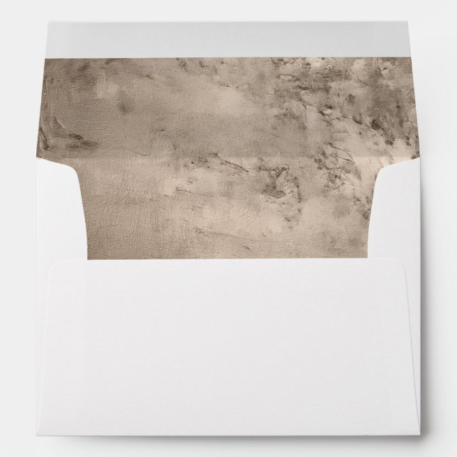 Elegant Metallic Copper Texture Return Address  Envelope (Back (Bottom))