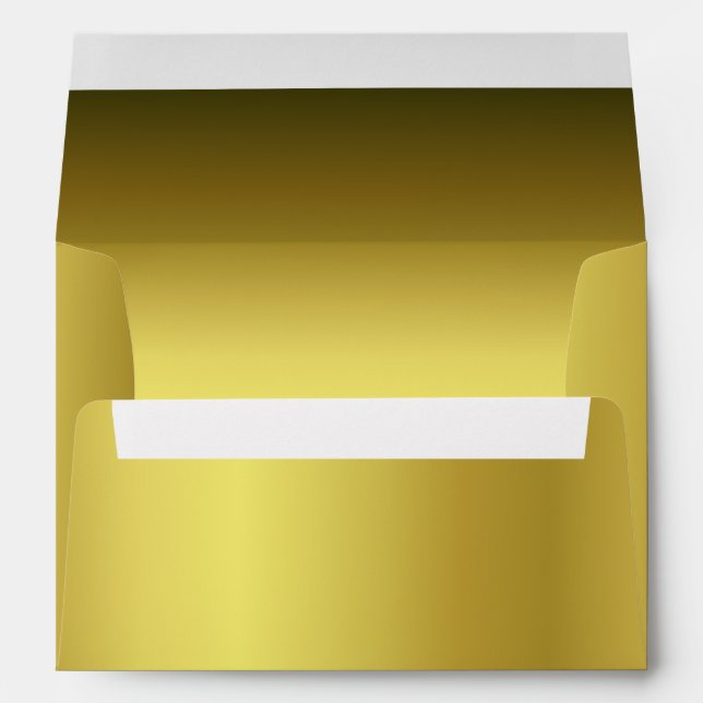Elegant Metallic Gold 5 x 7 Invitation Envelope (Back (Bottom))