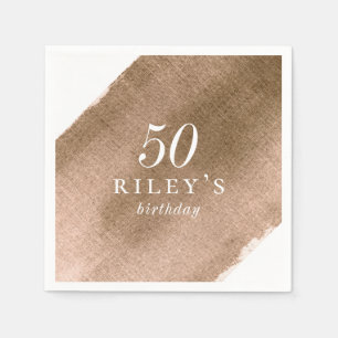 Elegant Metallic Gold Birthday Party Napkin