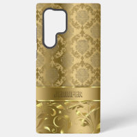 Elegant Metallic Gold Damasks & Lace