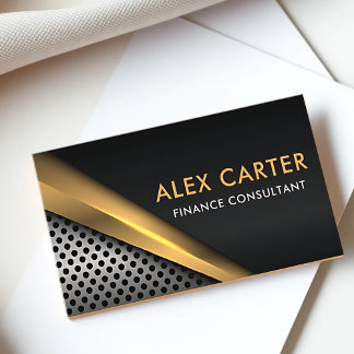 Elegant Metallic Modern Luxury Business Card