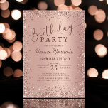 Elegant Metallic Rose Gold Glitter 30th Birthday  Invitation<br><div class="desc">Celebrate turning 30 in style with this Elegant Metallic Rose Gold Glitter 30th Birthday Invitation! Featuring a stunning metallic rose gold finish and sparkling glitter accents, this invitation exudes sophistication and elegance, making it perfect for a chic birthday celebration. Whether you're planning a lavish party or an intimate gathering, this...</div>